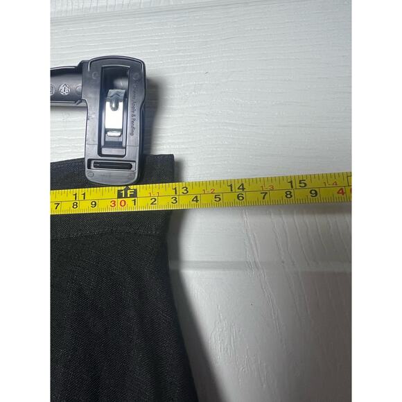 Onde Skirt 100% Linen Pleated Lined Black Flowy Skirt Size 6 - Picture 2 of 15